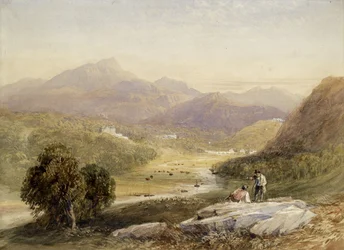Vale of Ffestiniog, Merionethshire (akvarel på papir)